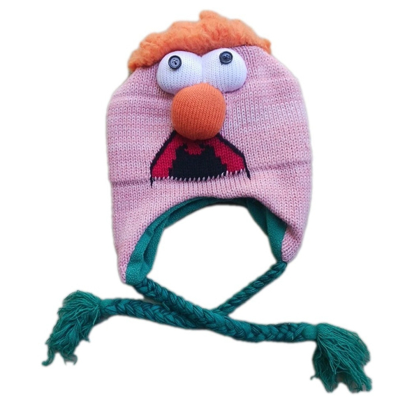 Disney Parks The Muppets BEAKER Knit Hat Beanie Fleece Lined - Picture 1 of 4